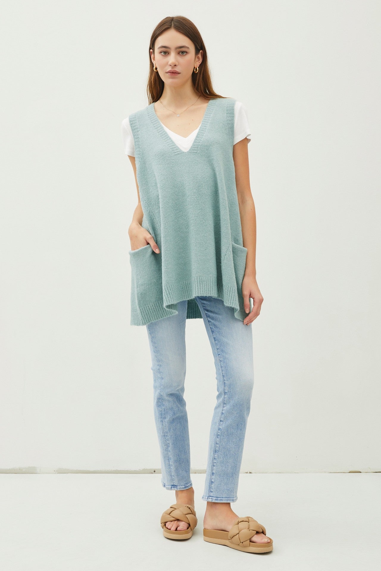 Sadey Oversized Sweater Vest