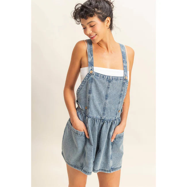 Katey Denim Romper