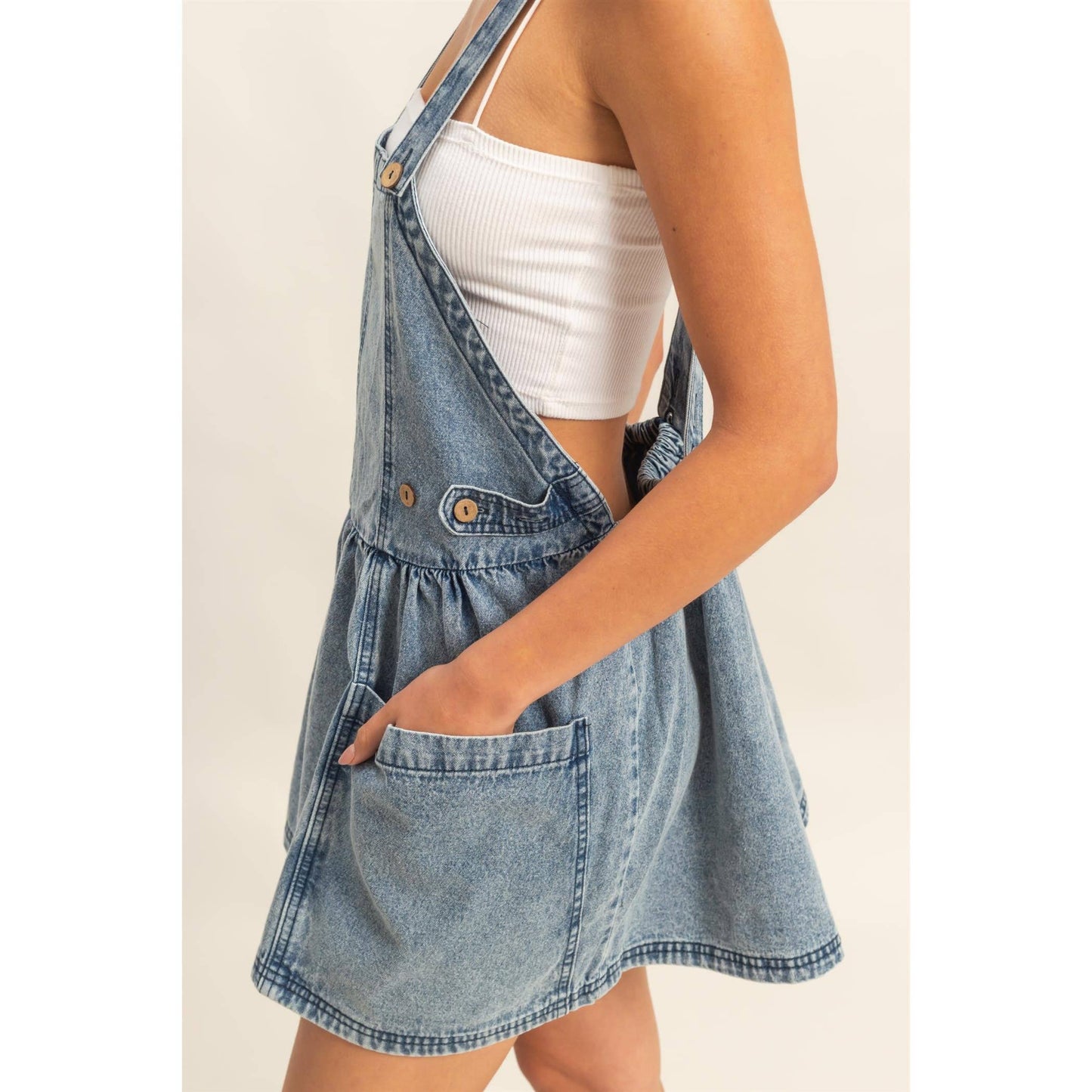 Katey Denim Romper