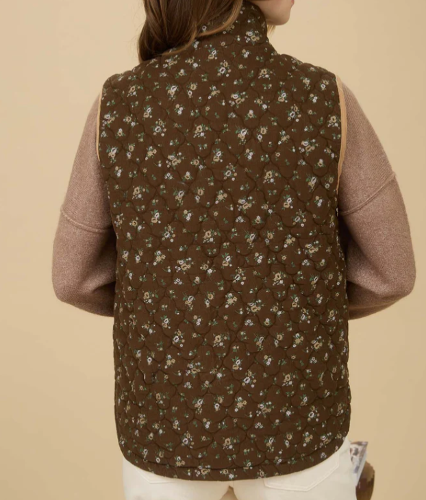 Mylie Floral Quilted Vest