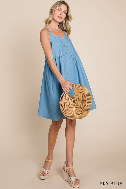 Paisley Chambray Dress