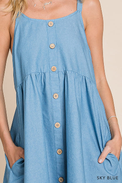 Paisley Chambray Dress