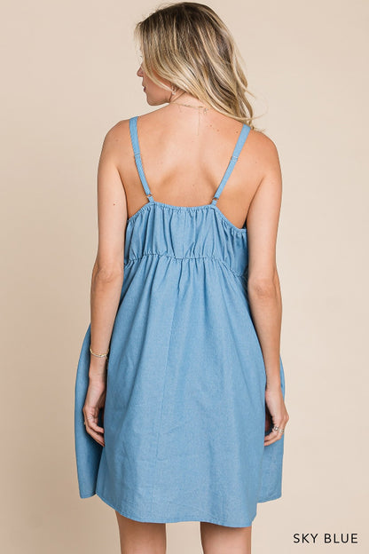 Paisley Chambray Dress