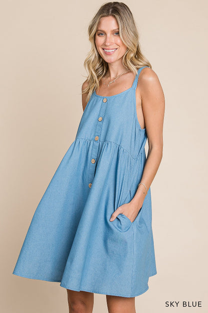 Paisley Chambray Dress