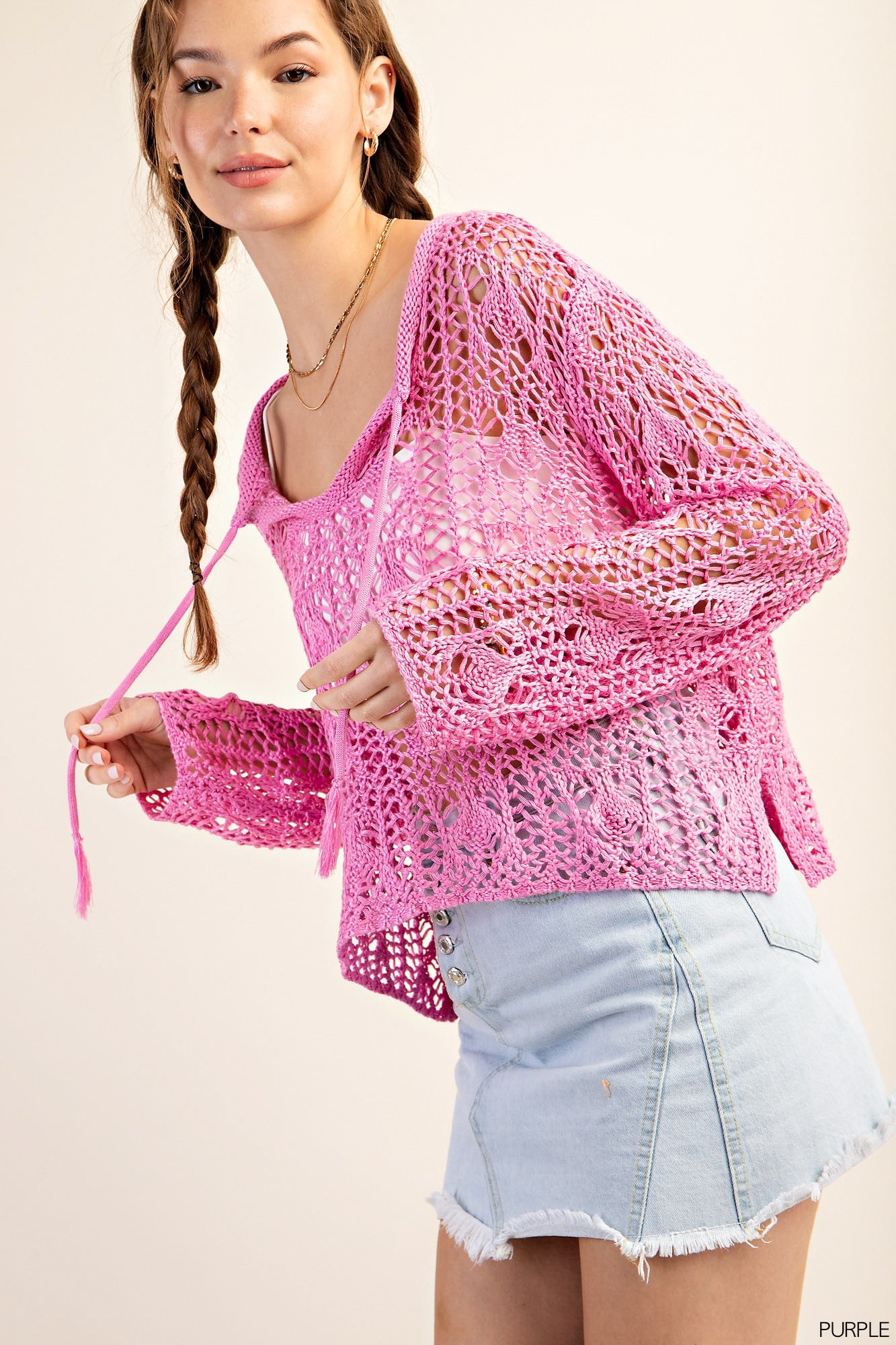 Delia Crochet Sweater