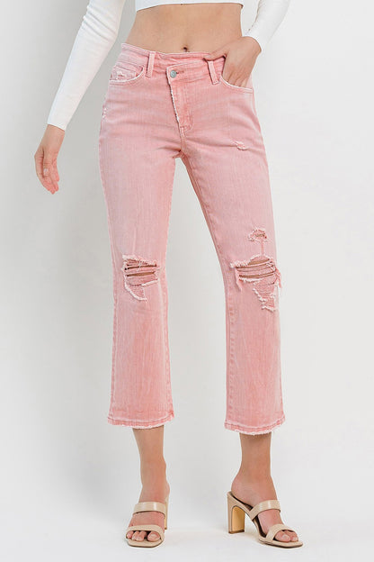 Brock High Rise Cross Over Crop Jean