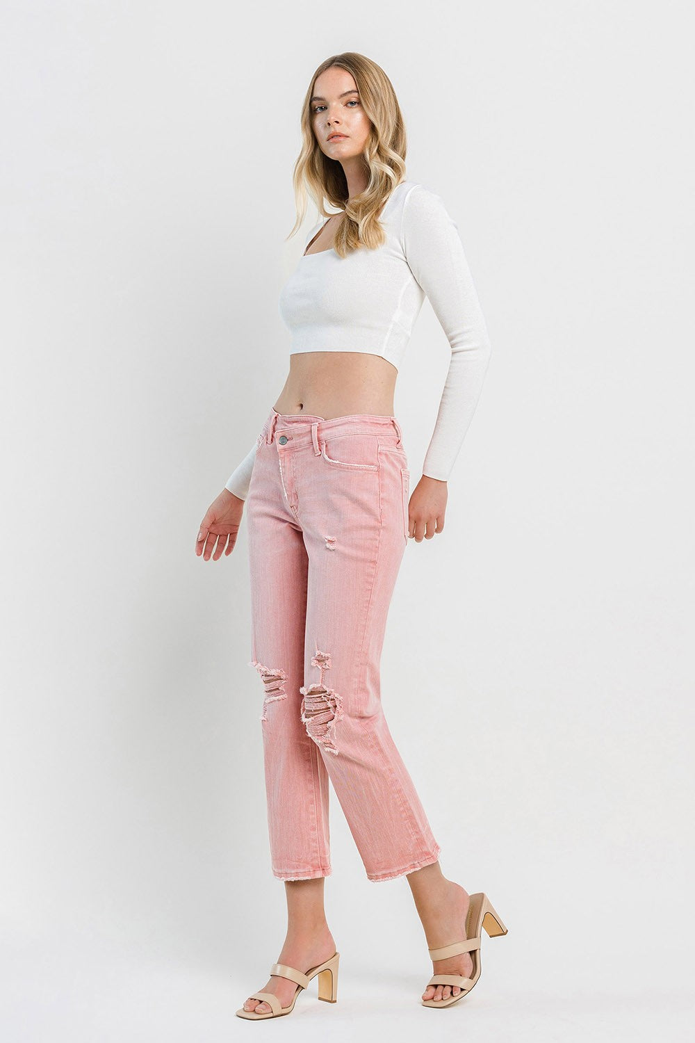 Brock High Rise Cross Over Crop Jean