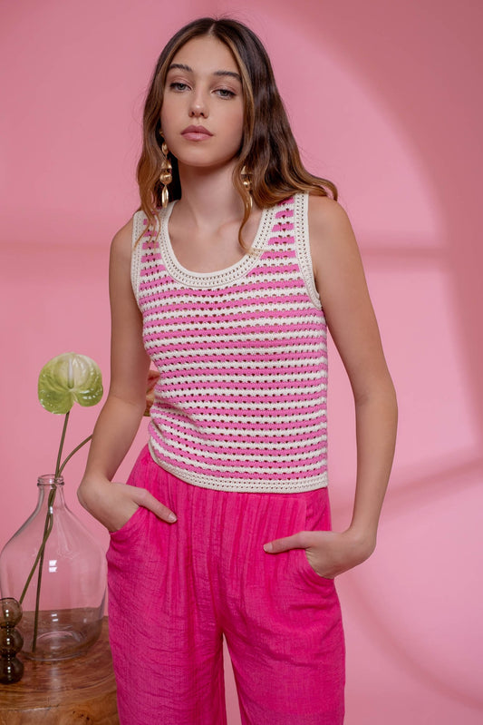 Drea Crochet Knit Tank