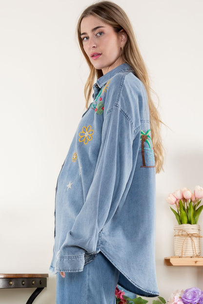 Ashland Embroidered Denim Shirt