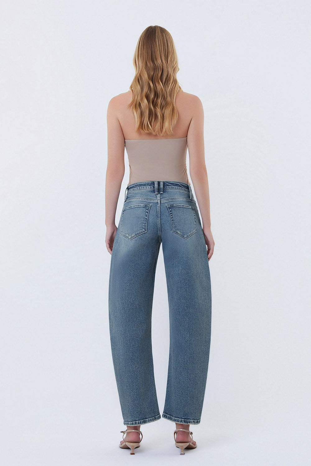 Marsee High Rise Barrel Jeans
