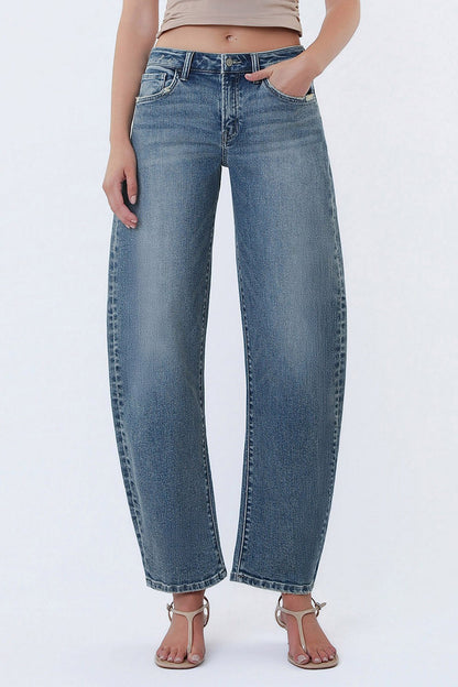 Marsee High Rise Barrel Jeans