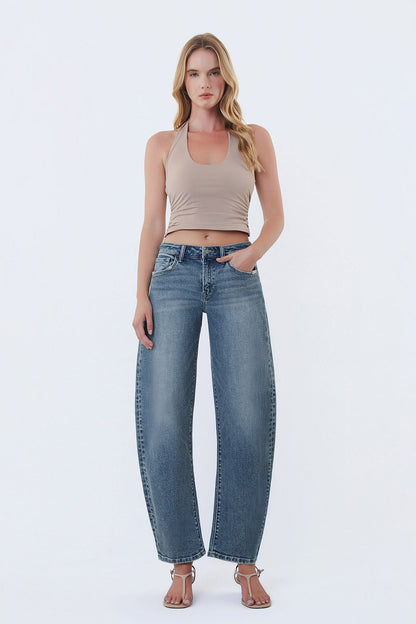 Marsee High Rise Barrel Jeans