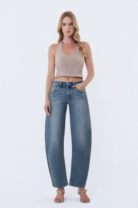 Marsee High Rise Barrel Jeans
