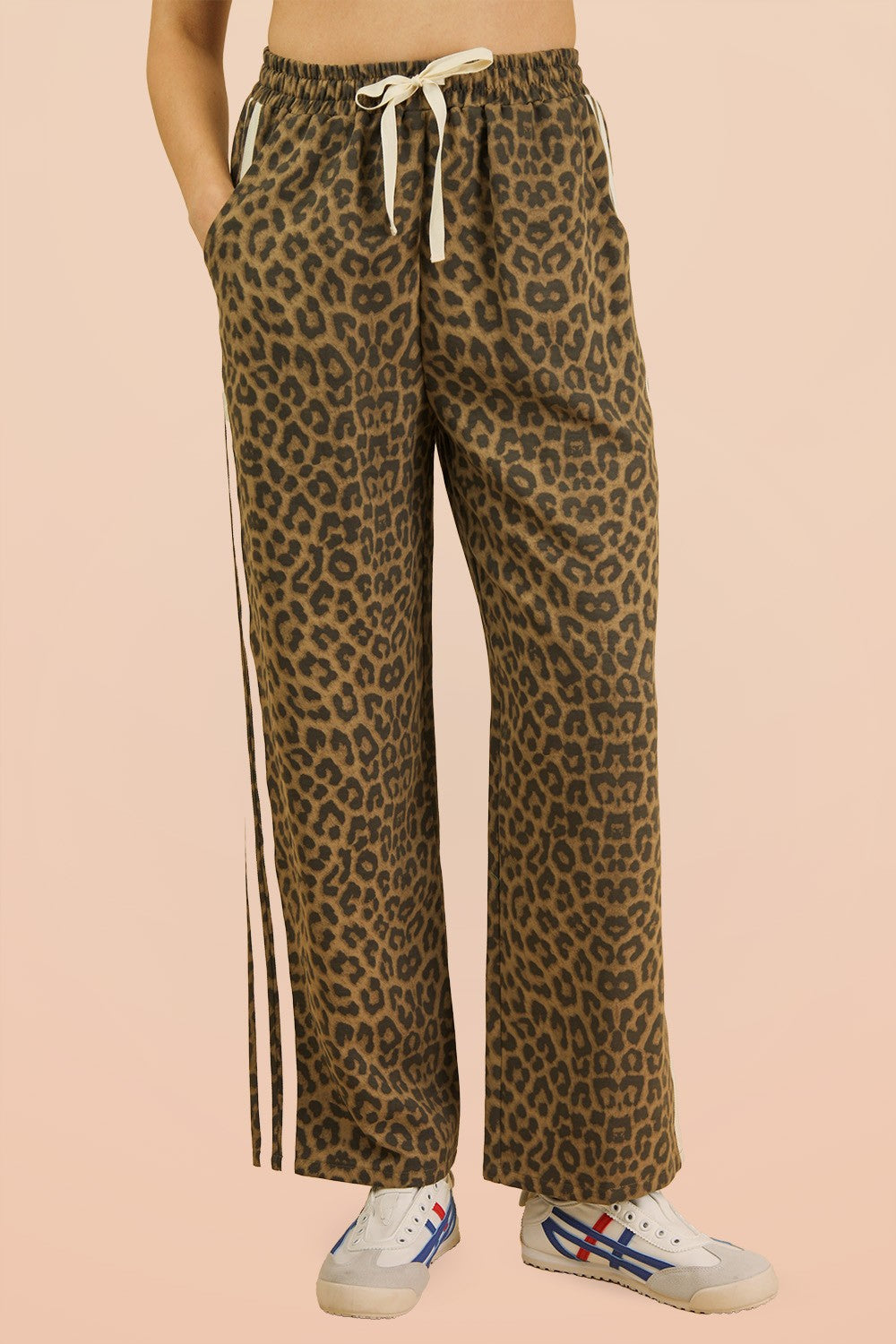 Merrick Animal Print Track Pants