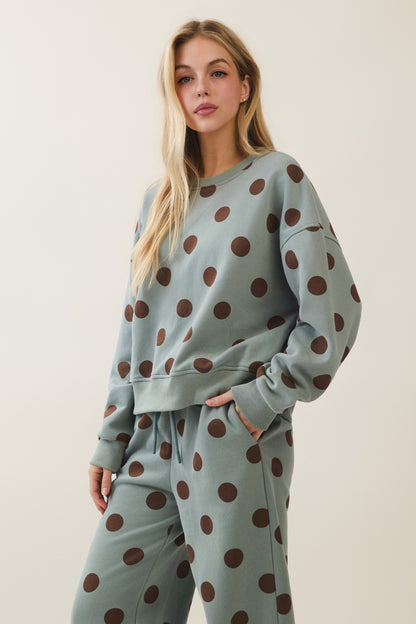 Keaton Polka Dot Sweatshirt