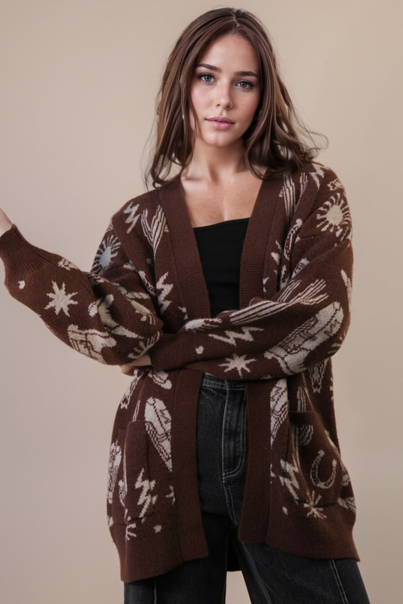 Vivvie Western Cardigan
