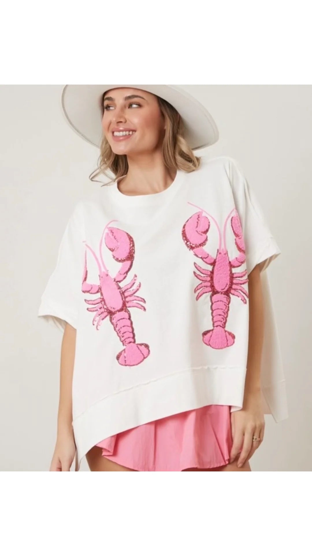 Sequin Crawfish Oversized Shirt