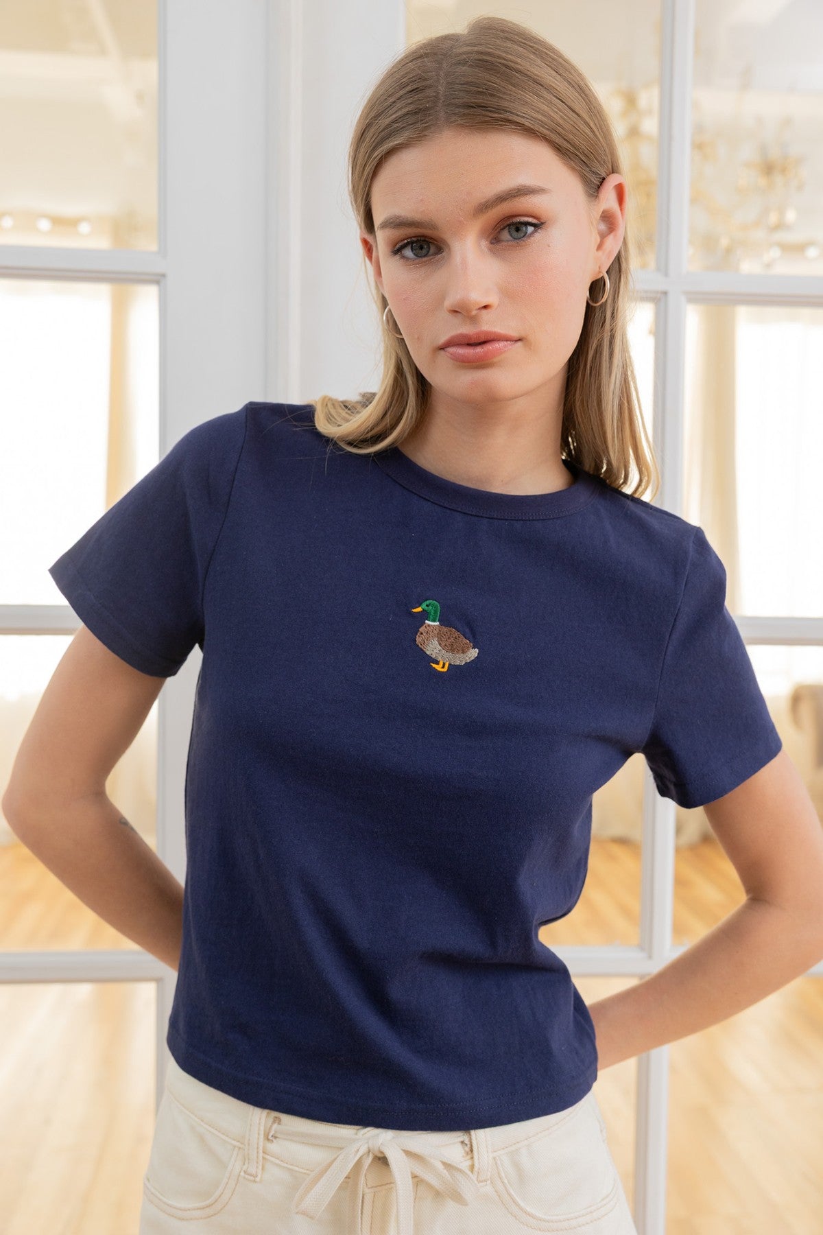 Embroidered Duck T-Shirt