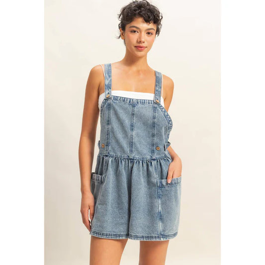 Katey Denim Romper