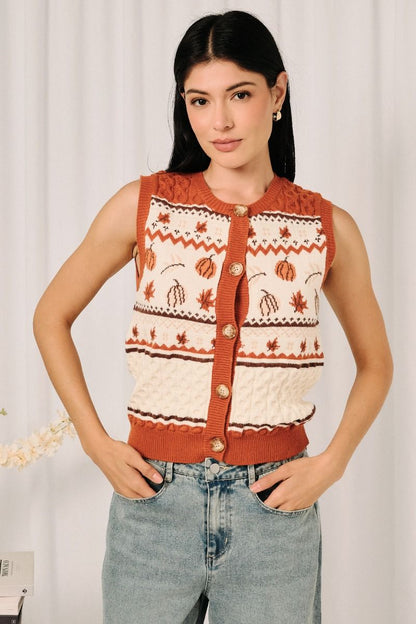 Kallie Cable Knit Sweater Vest
