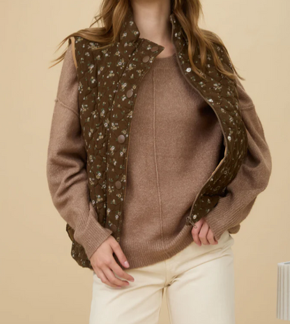 Mylie Floral Quilted Vest