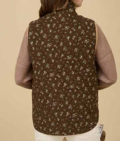 Mylie Floral Quilted Vest
